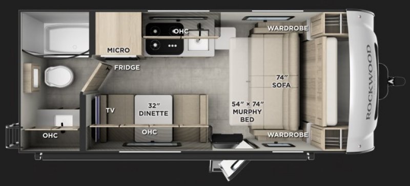 2026 FOREST RIVER ROCKWOOD GEO-PRO 19FD Floorplan