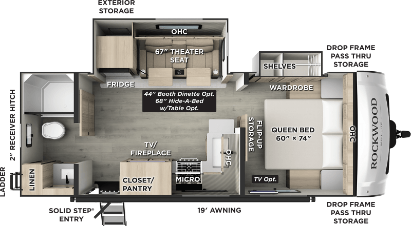 2026 FOREST RIVER ROCKWOOD MINI-LITE 2511S Floorplan