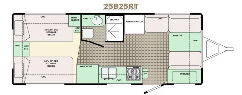 2026 BIGFOOT BIGFOOT 25B25RQ TWIN Floorplan