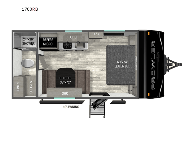 2027 HEARTLAND PROWLER 1700RB Floorplan