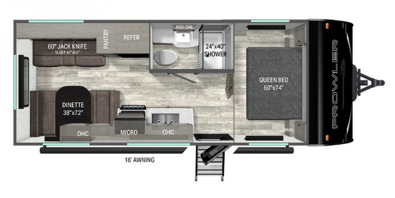 2026 HEARTLAND PROWLER 2100QB Floorplan