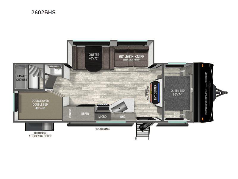 2027 HEARTLAND PROWLER 2602BHS Floorplan
