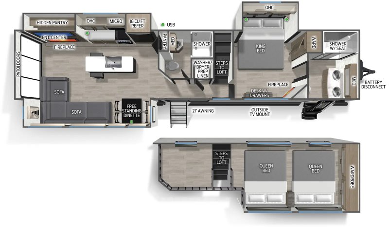 2026 FOREST RIVER TIMBERWOLF 39JM Floorplan