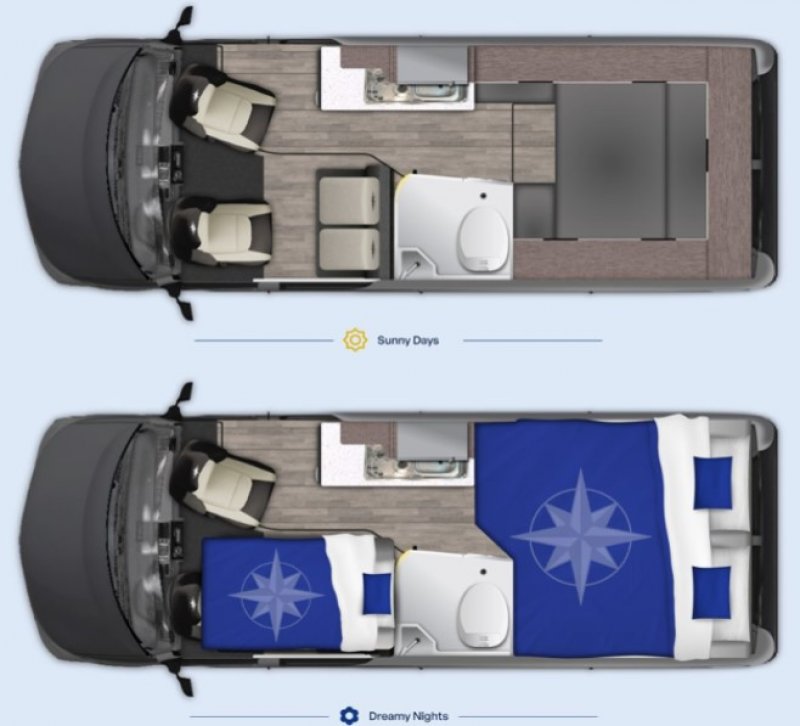 2025 WESTFALIA WAVE WAVE SKYLIGHT Floorplan