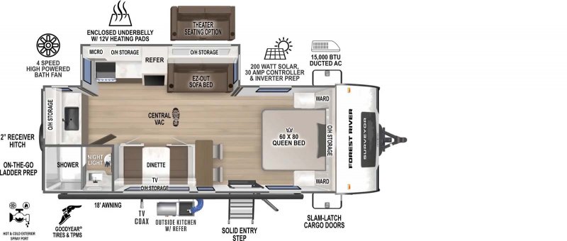2026 FOREST RIVER SURVEYOR 204MKLE Floorplan
