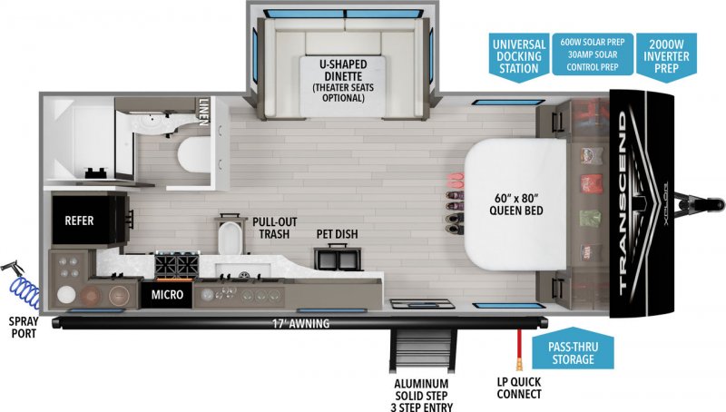 2026 GRAND DESIGN TRANSCEND 20MKX Floorplan
