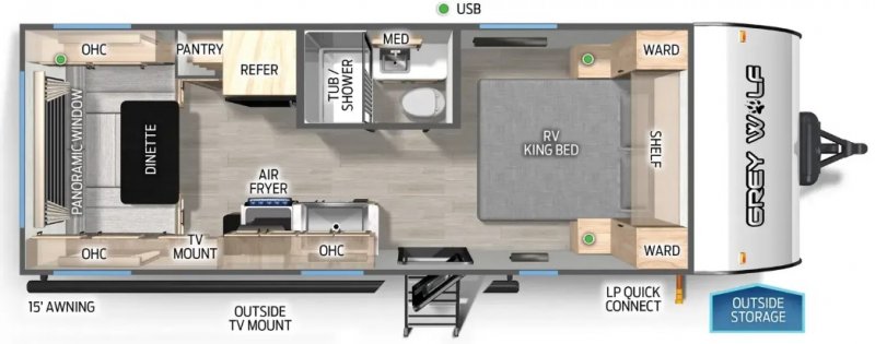 2027 FOREST RIVER CHEROKEE 20RD Floorplan