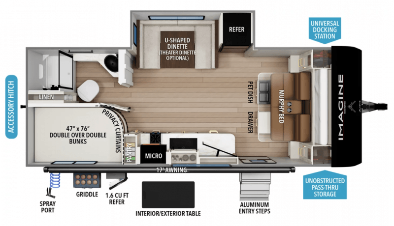 2027 GRAND DESIGN IMAGINE AIM 21MBA-SH Floorplan