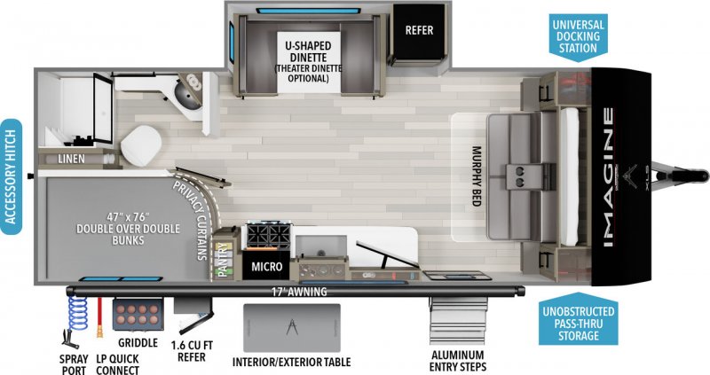 2026 GRAND DESIGN IMAGINE XLS 21MBE Floorplan