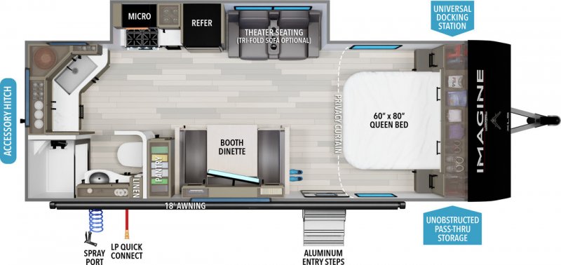 2026 GRAND DESIGN IMAGINE XLS 22MLE Floorplan