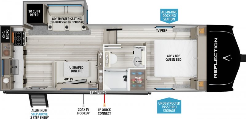 2026 GRAND DESIGN REFLECTION 100 22RK Floorplan