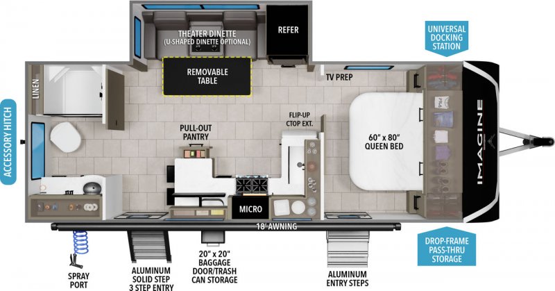 2026 GRAND DESIGN IMAGINE 2300MK Floorplan