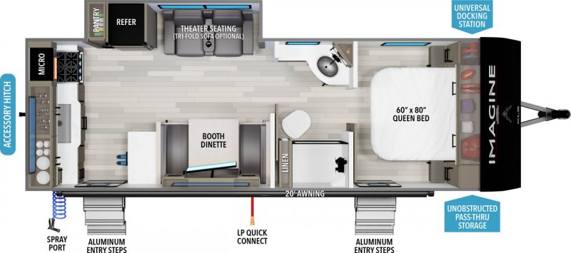 2026 GRAND DESIGN IMAGINE XLS 23LDE Floorplan