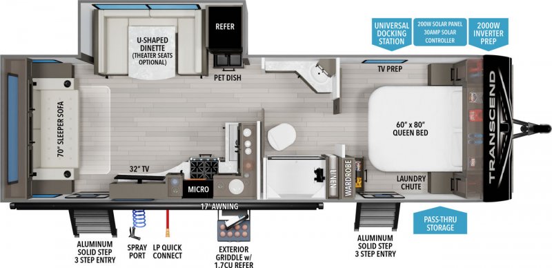2027 GRAND DESIGN TRANSCEND 245RLT Floorplan
