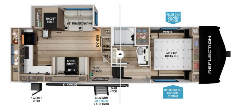 2027 GRAND DESIGN REFLECTION 150 250ML Floorplan