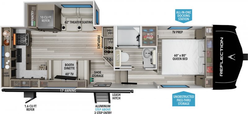 2027 GRAND DESIGN REFLECTION 150 250ML-SH Floorplan