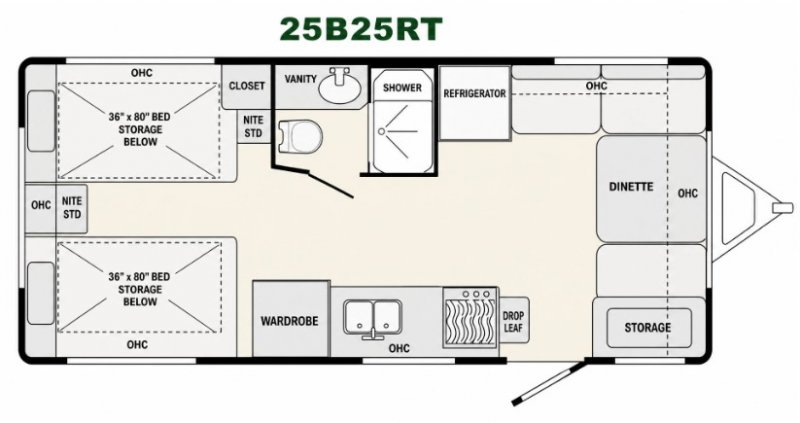 2027 BIGFOOT BIGFOOT 25B25TB Floorplan
