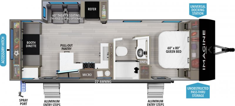 2027 GRAND DESIGN IMAGINE XLS 25RLE Floorplan