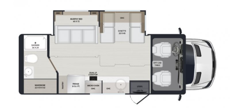 2027 RENEGADE VILLAGIO 25RM Floorplan
