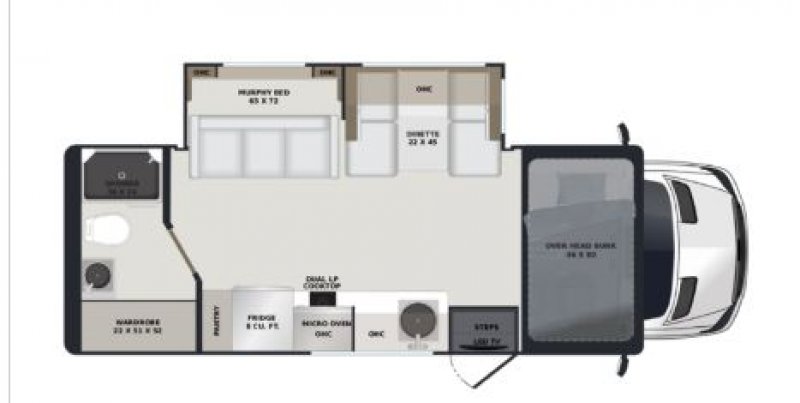 2027 RENEGADE VILLAGIO 25RMC Floorplan