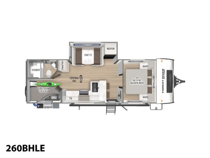 2026 FOREST RIVER SURVEYOR 260BHLE Floorplan