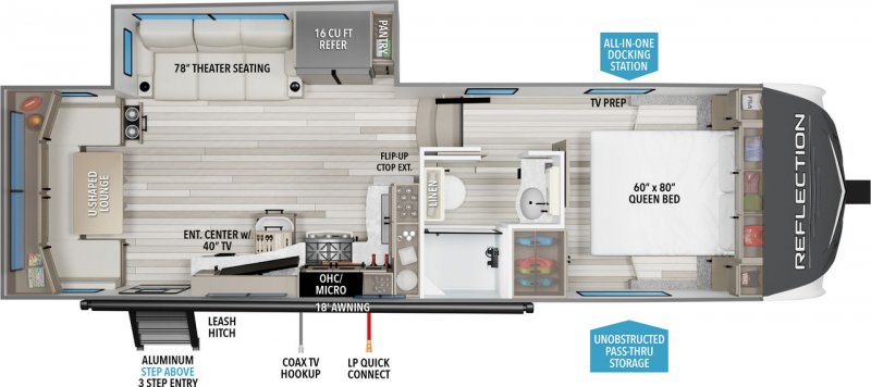 2027 GRAND DESIGN REFLECTION 150 260RD Floorplan