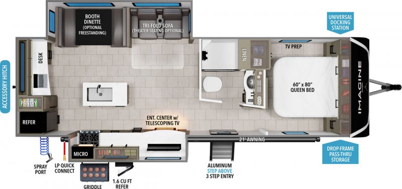 2026 GRAND DESIGN IMAGINE 2670MK Floorplan
