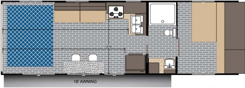 2026 SUNSET PARK RV SUN LITE 27WQB Floorplan