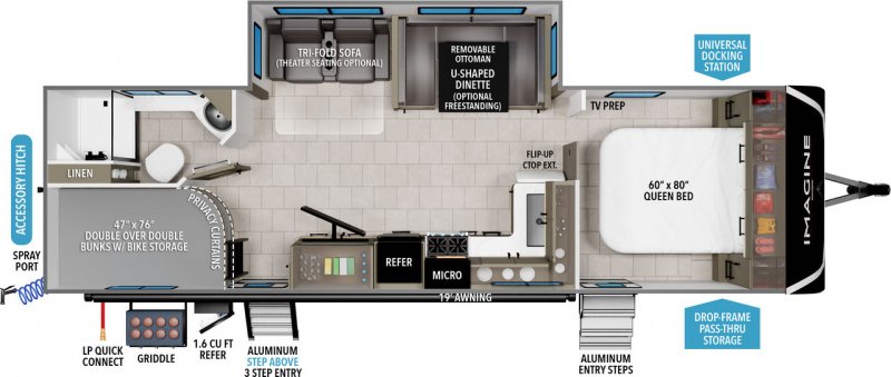 2027 GRAND DESIGN IMAGINE 2800BH Floorplan