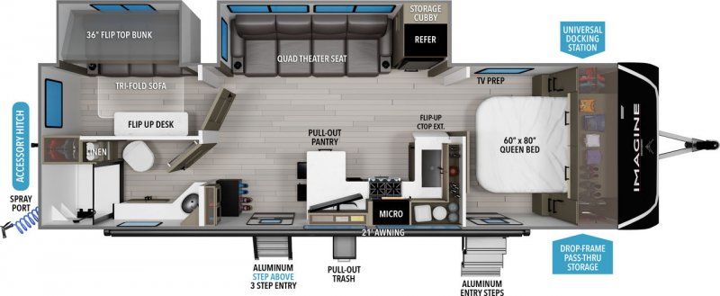 2026 GRAND DESIGN IMAGINE 2810BH Floorplan
