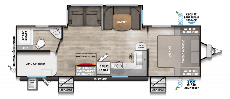 2027 ALLIANCE RV DELTA 281BH Floorplan