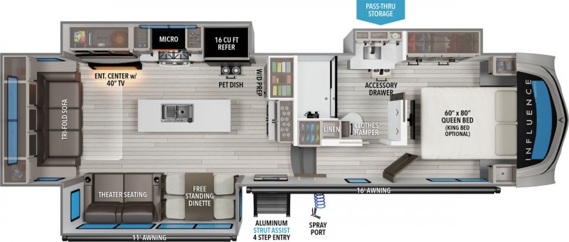 2026 GRAND DESIGN INFLUENCE 2903RL Floorplan