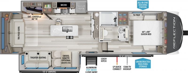 2026 GRAND DESIGN REFLECTION 150 295RL Floorplan