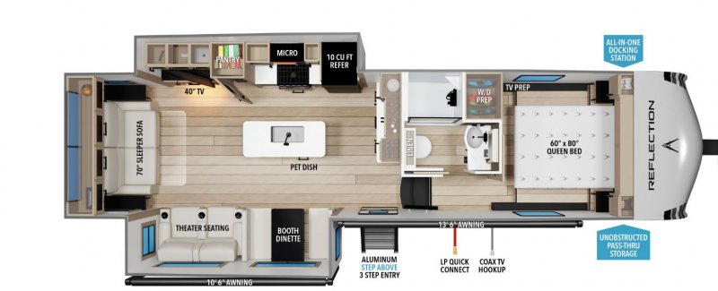 2027 GRAND DESIGN REFLECTION 100 29RL-SH Floorplan