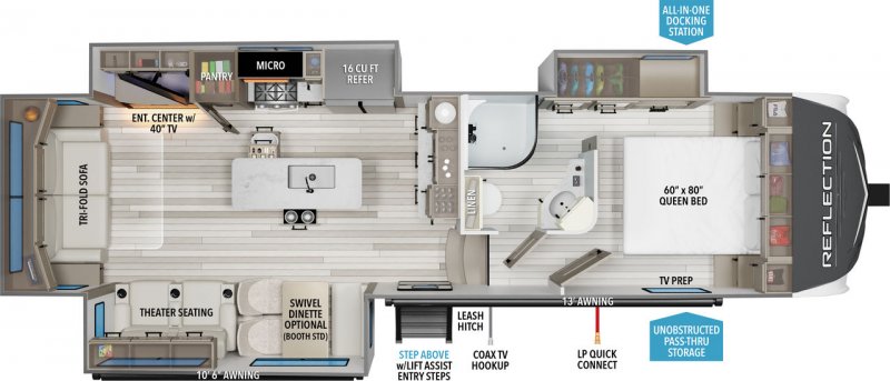 2027 GRAND DESIGN REFLECTION 303RLS Floorplan