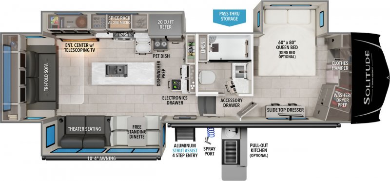 2027 GRAND DESIGN SOLITUDE 310GK-SH Floorplan