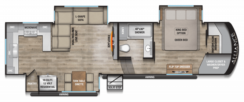2026 ALLIANCE RV PARADIGM 312RK Floorplan