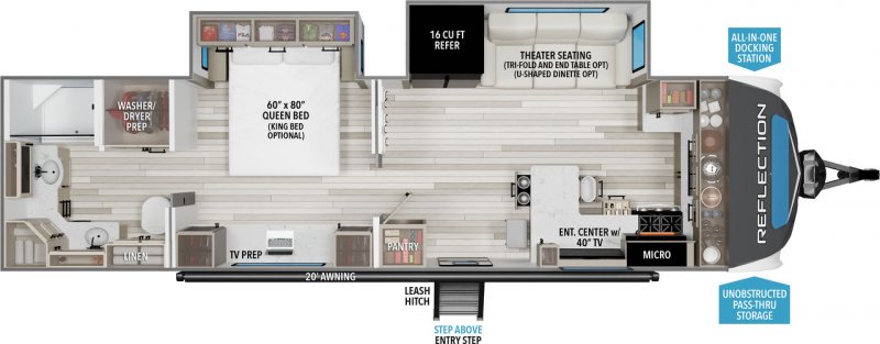 2026 GRAND DESIGN REFLECTION 322FKTS Floorplan