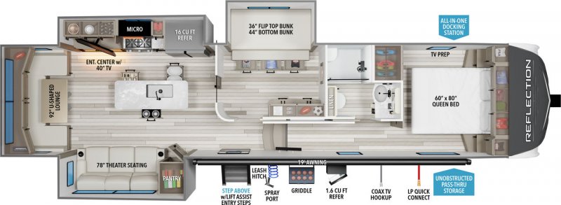 2026 GRAND DESIGN REFLECTION 324MBS Floorplan