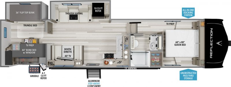 2026 GRAND DESIGN REFLECTION 100 32BH-SH Floorplan