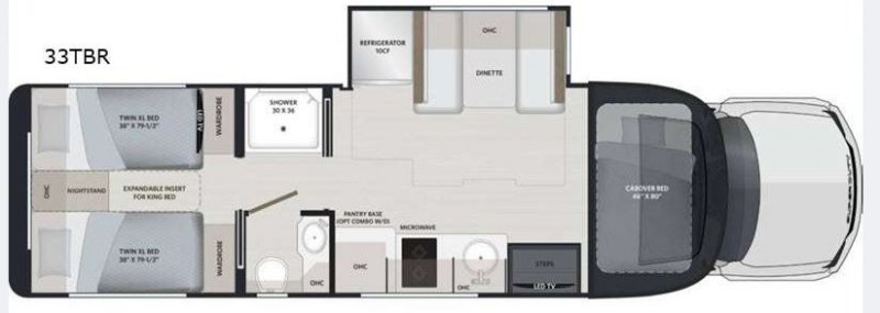 2027 RENEGADE VERACRUZ 33TBR Floorplan