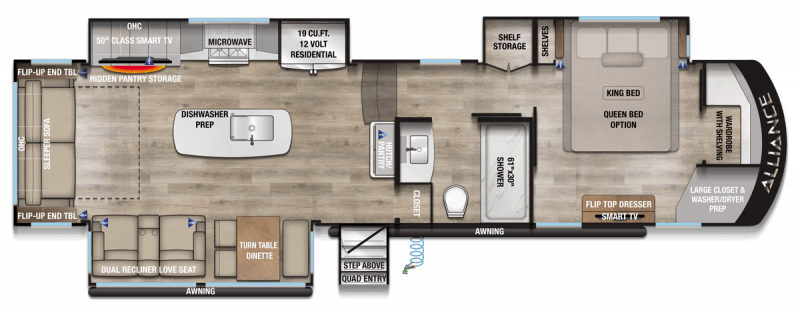 2026 ALLIANCE RV PARADIGM 340RL Floorplan