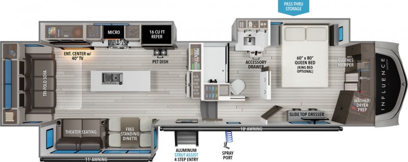 2026 GRAND DESIGN INFLUENCE 3503GK Floorplan