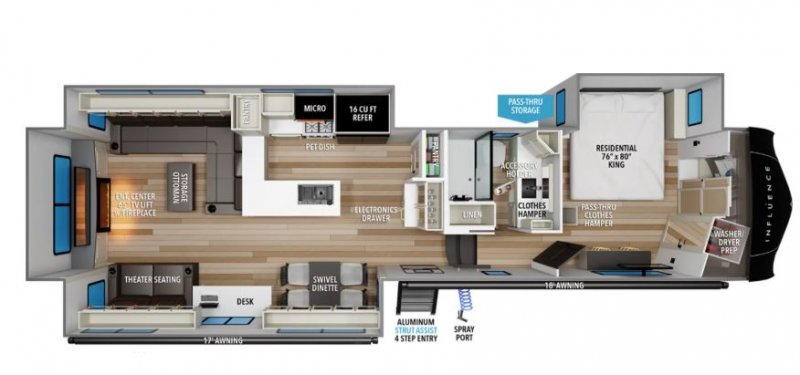 2027 GRAND DESIGN INFLUENCE 3705RD-SH Floorplan