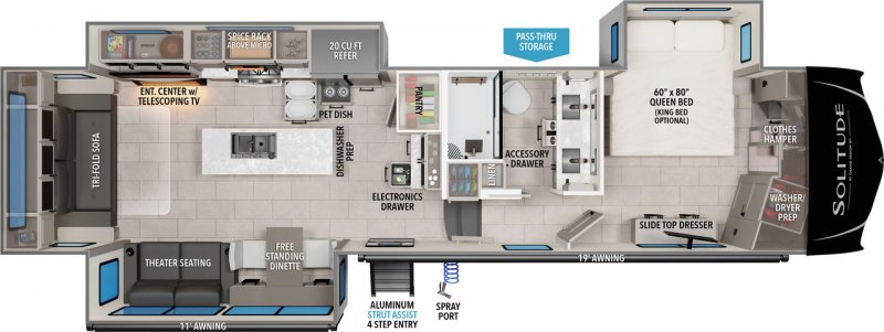 2026 GRAND DESIGN SOLITUDE 370DV Floorplan