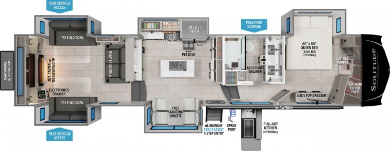 2027 GRAND DESIGN SOLITUDE 376RD Floorplan