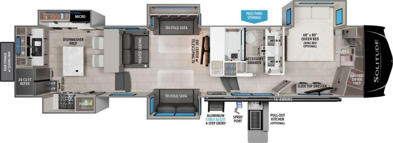 2026 GRAND DESIGN SOLITUDE 390RK Floorplan