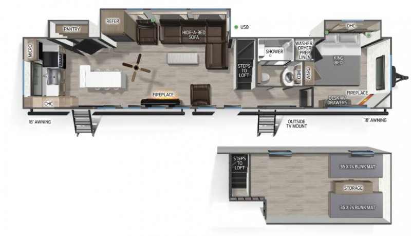 2026 FOREST RIVER TIMBERWOLF 39AL Floorplan