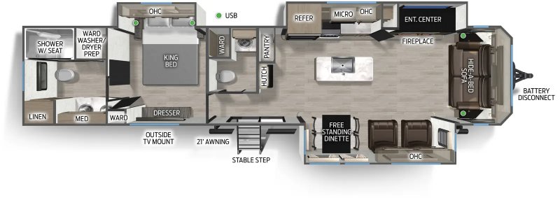 2026 FOREST RIVER TIMBERWOLF 39NA Floorplan