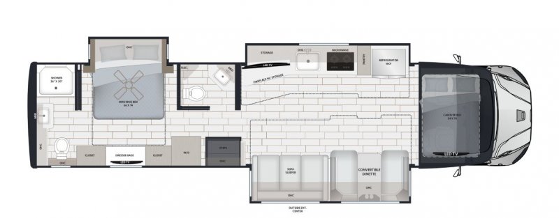 2027 RENEGADE VERONA LE 40LRB Floorplan